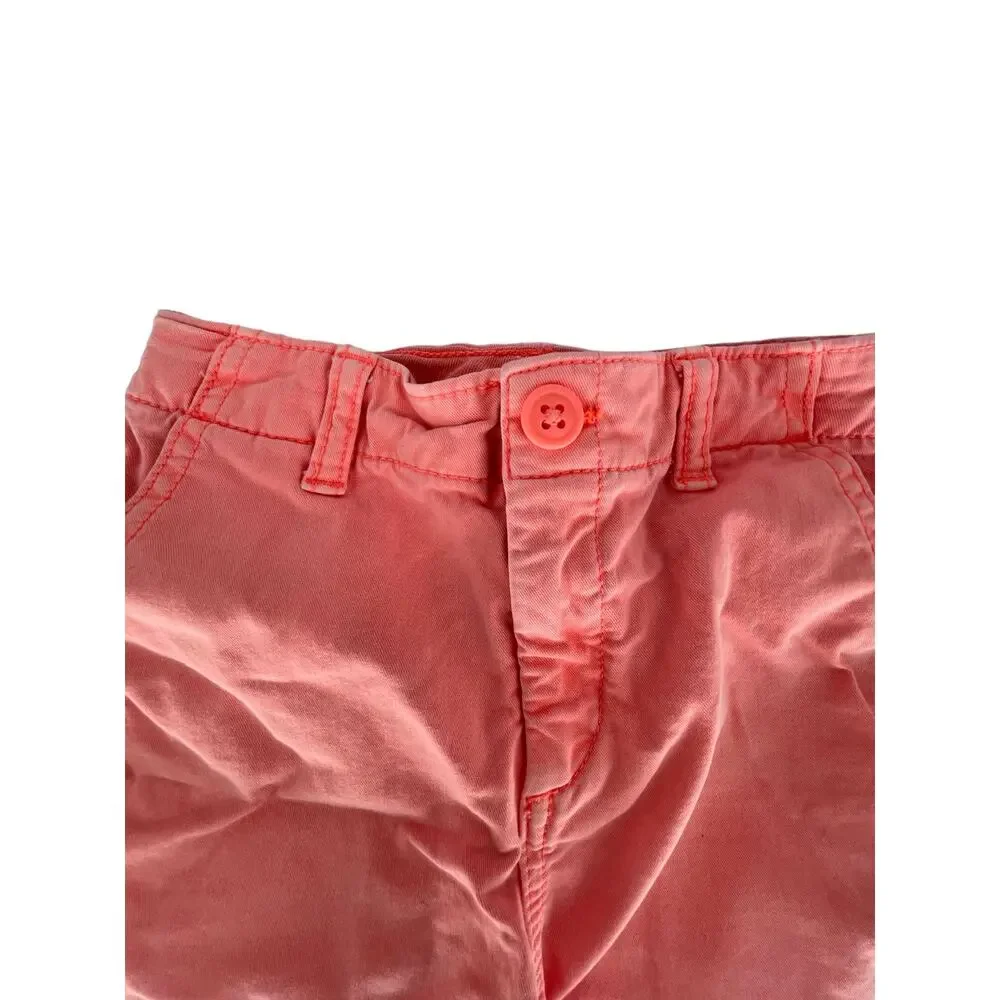 Gap Boys Neon Orange Coral Chino Shorts Youth Size 5